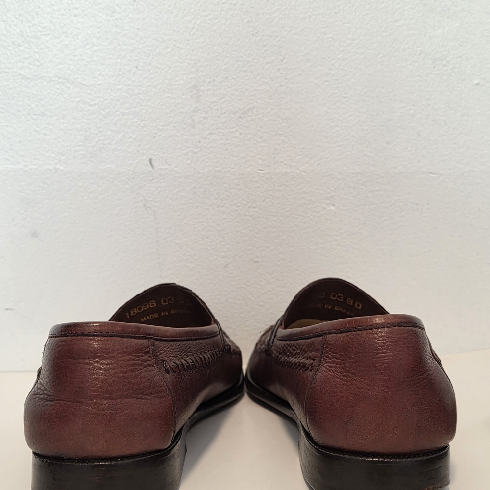 Genuine Caiman Alligator Imperial Loafers Brown Florsheim Imperial Mens Sz 38D - Picture 8 of 16